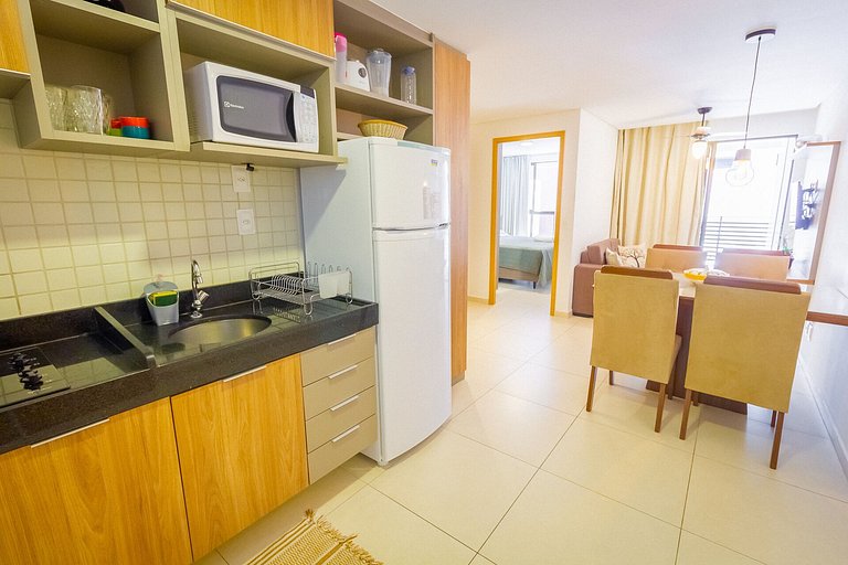 Apartamento c/ Varanda Ambientado e Mobiliado no Eco Summer