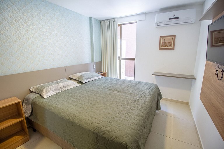 Apartamento c/ Varanda Ambientado e Mobiliado no Eco Summer