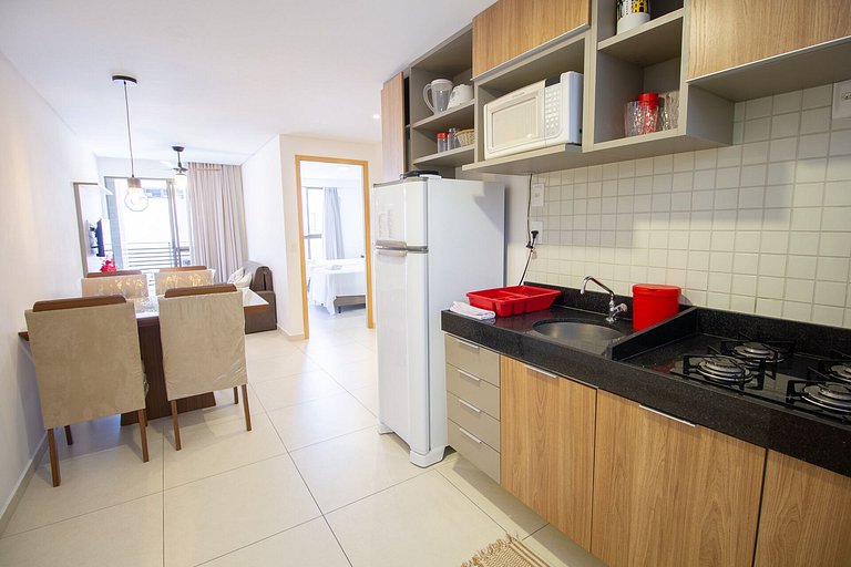 Apartamento c/ Varanda Ambientado e Mobiliado no Eco Summer