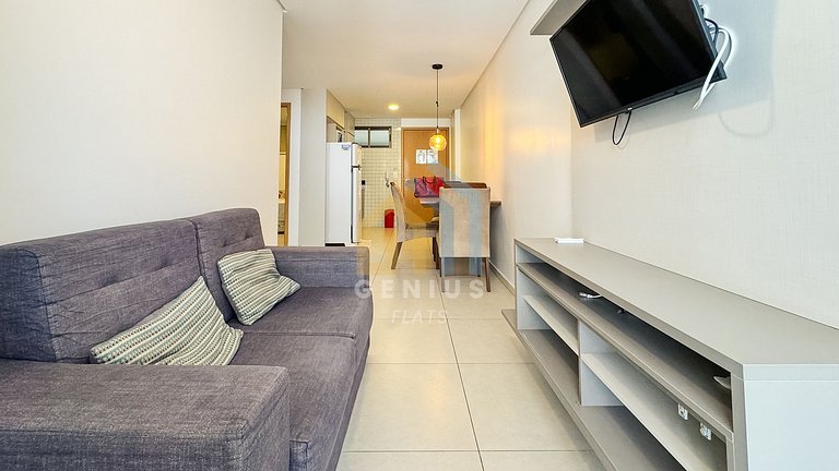 Apartamento c/ Varanda Ambientado e Mobiliado no Eco Summer