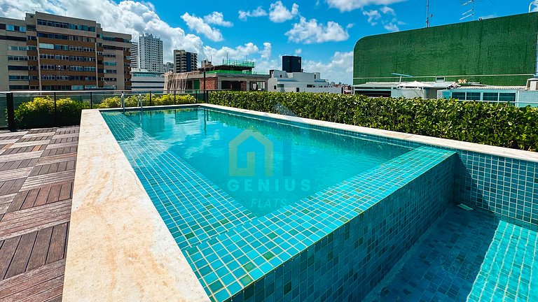 Apartamento c/ Varanda Ambientado e Mobiliado no Eco Summer