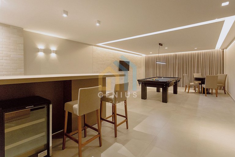 Apartamento c/ Varanda Ambientado e Mobiliado no Eco Summer