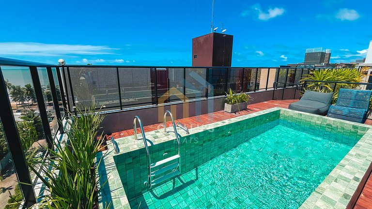 Studio com Vista Mar em Cabo Branco, JP | Genius Flats