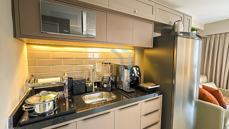 Studio com Vista Mar em Cabo Branco, JP | Genius Flats