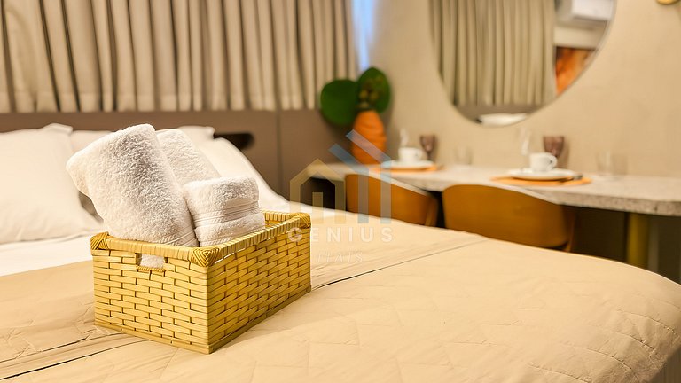 Studio com Vista Mar em Cabo Branco, JP | Genius Flats