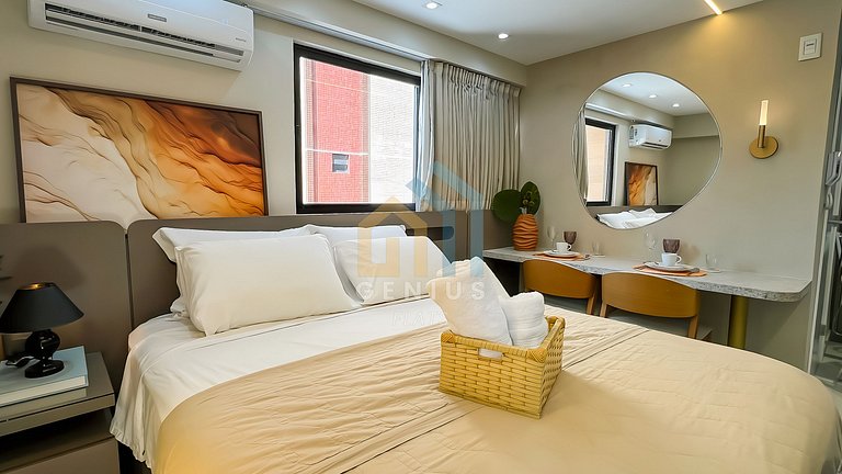 Studio com Vista Mar em Cabo Branco, JP | Genius Flats