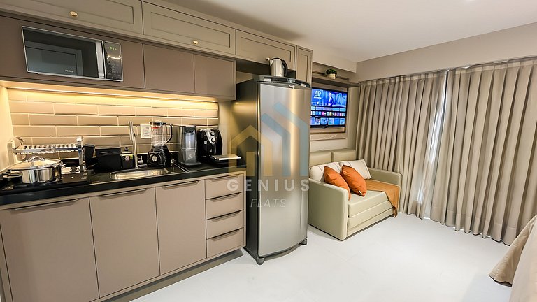 Studio com Vista Mar em Cabo Branco, JP | Genius Flats