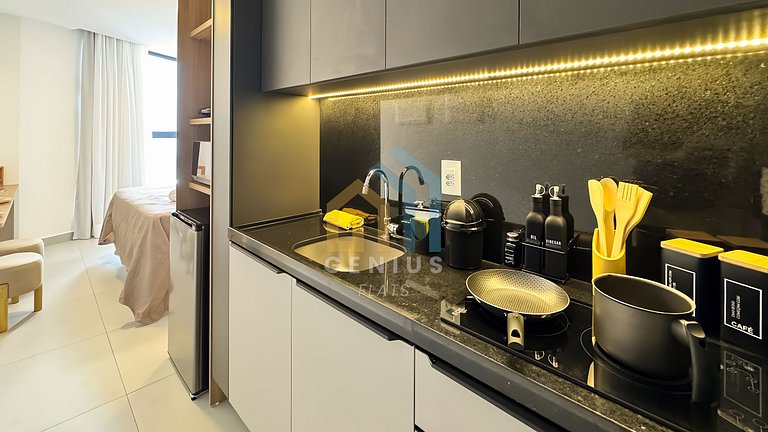 Lindo e Moderno Studio no SOlaz Manaíra #DN02J