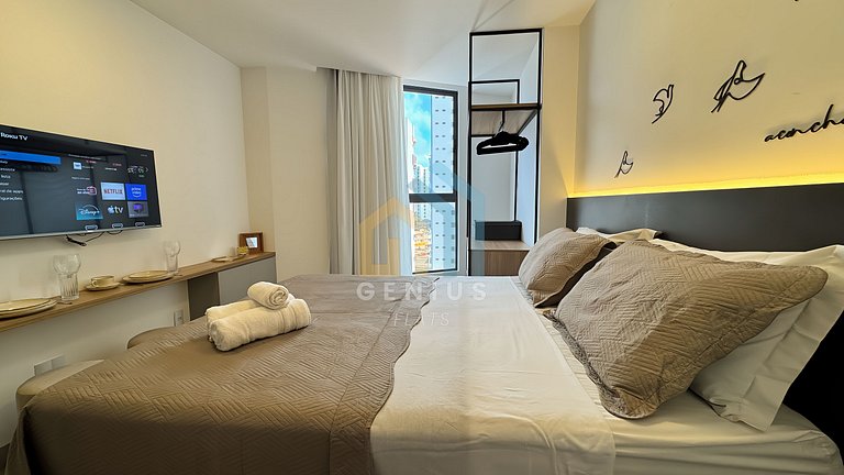 Lindo e Moderno Studio no SOlaz Manaíra #DN02J