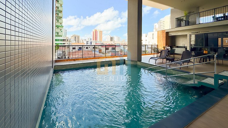 Lindo e Moderno Studio no SOlaz Manaíra #DN02J