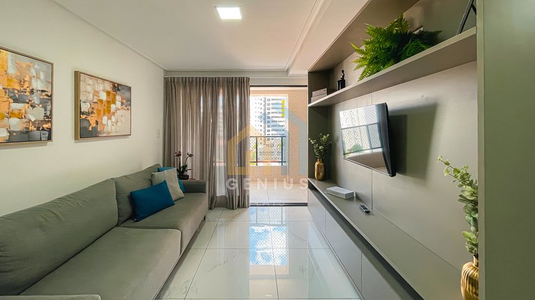 Belíssimo Apto 2 Quartos - Move Tambaú #HS02J